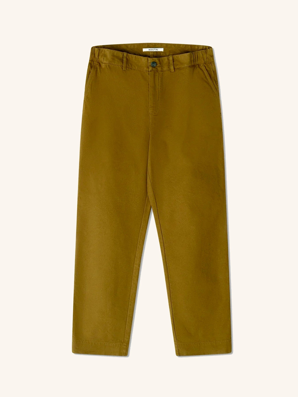 Women Olive Green Cropped Peg Trousers