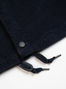 The press-snap and drawstring of the KESTIN Armadale Jacket in Navy