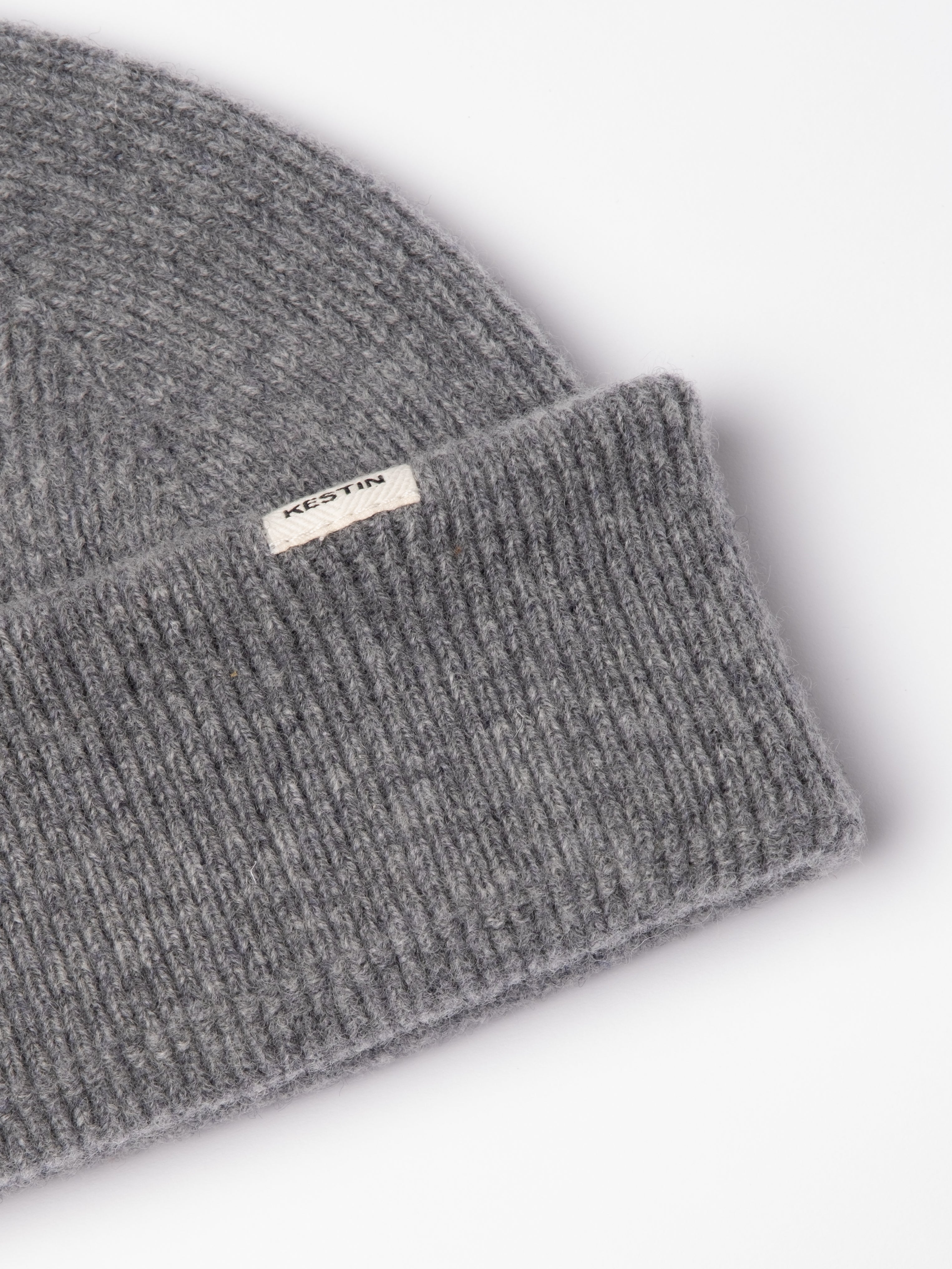 Braemar Beanie in Grey Lambswool