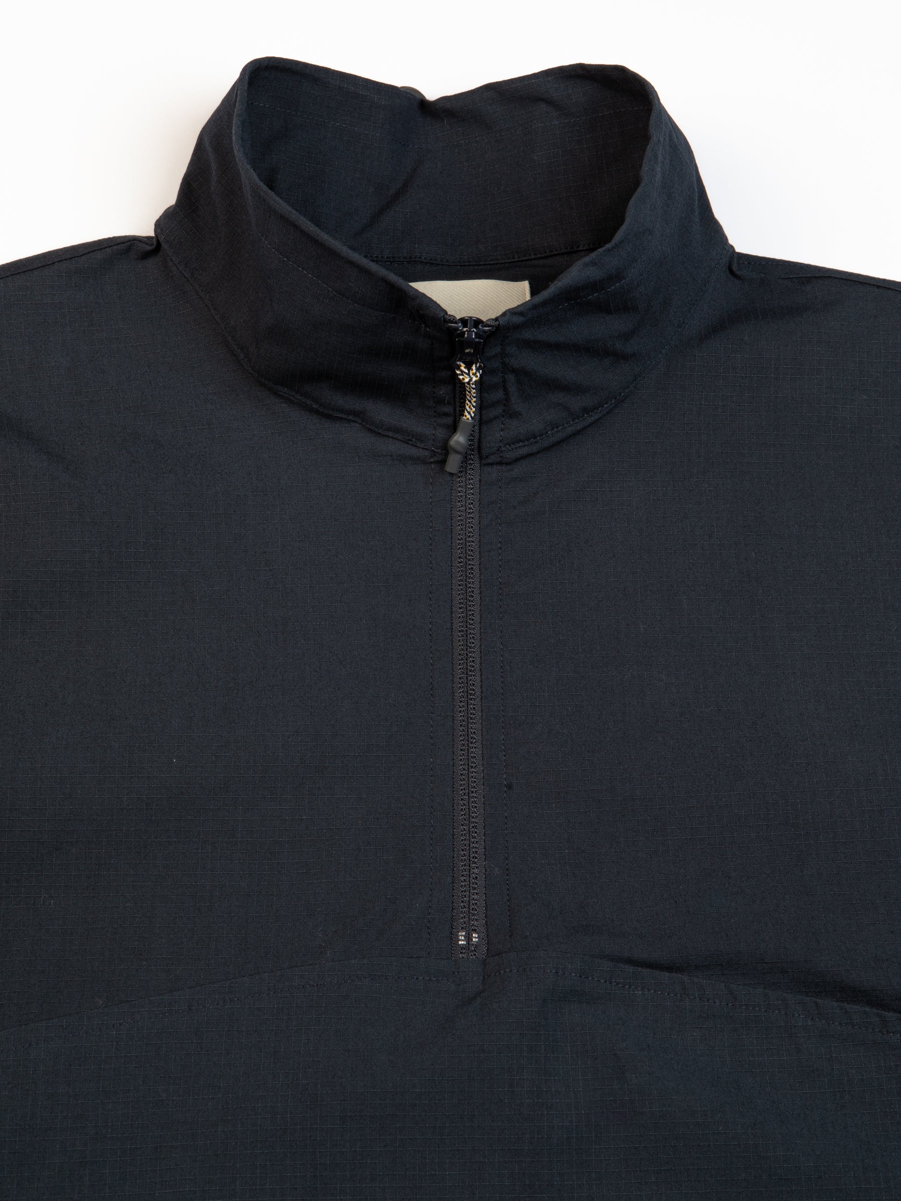 A close-up of the zippered neck from the KESTIN Aberfeldy Windbreaker.