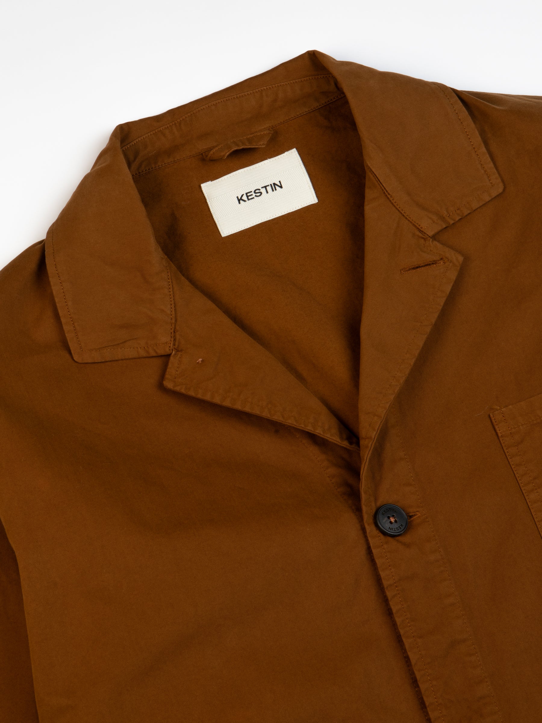 Port Jacket In Tobacco Cotton Twill