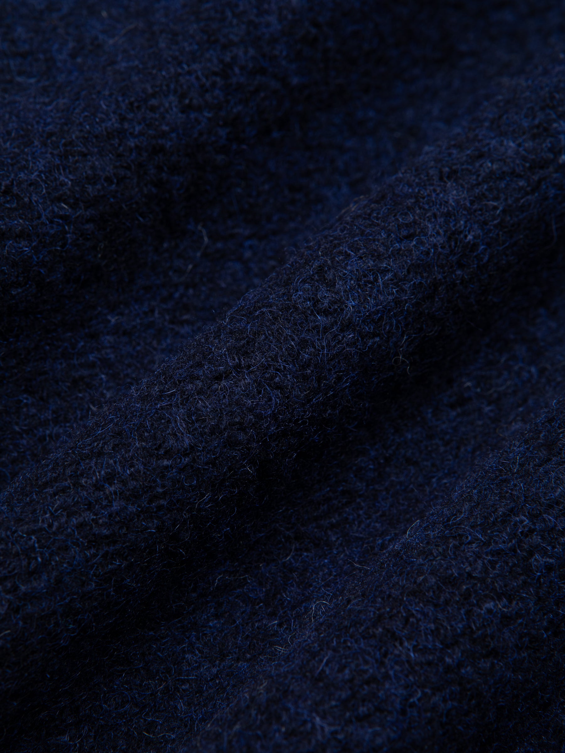 A blue fleece fabric made from Italian wool, used by menswear brand KESTIN.