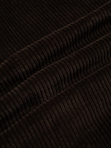 A dark brown corduroy fabric used by menswear brand KESTIN.