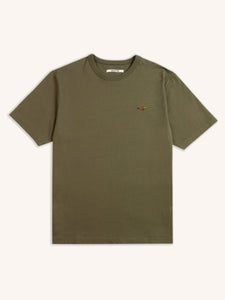 A short sleeve green t-shirt from menswear brand KESTIN on a white background.