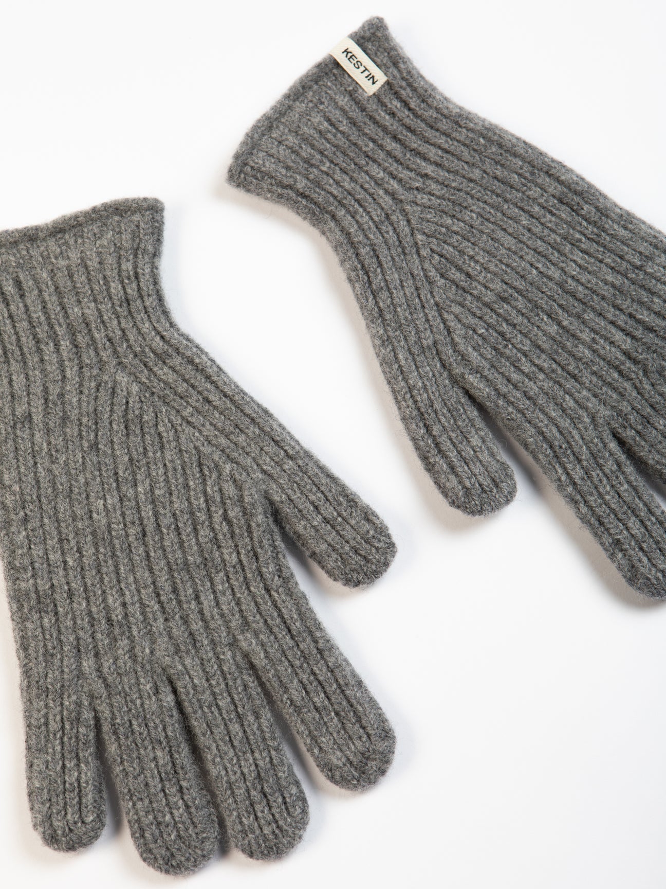 Braemar Gloves in Grey Lambswool