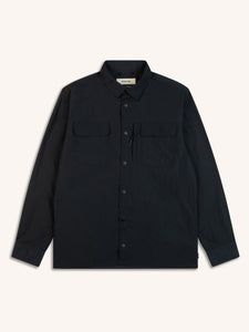 A navy technical overshirt from menswear brand KESTIN, on a white background.