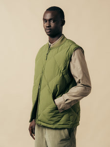 A model wearing the Edzell Overshirt and Linton Vest from menswear designer KESTIN.