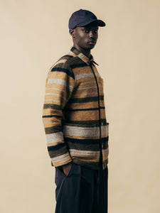 A wool jacket with a stripe pattern from menswear designer KESTIN.