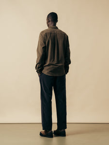 A model wearing an Autumn/Fall outfit from menswear designer KESTIN.