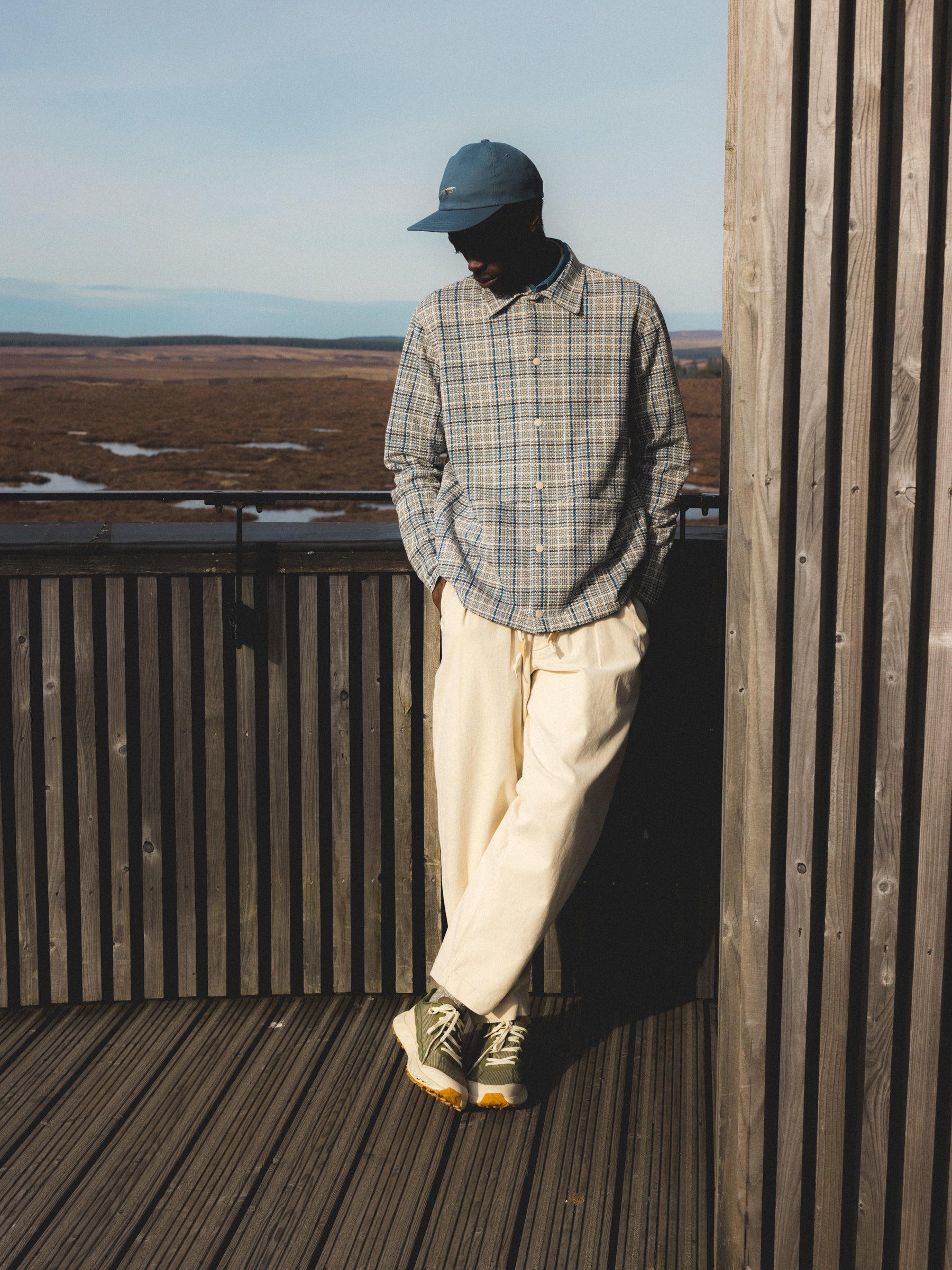 Armadale Coach Jacket in Blue Multi Check
