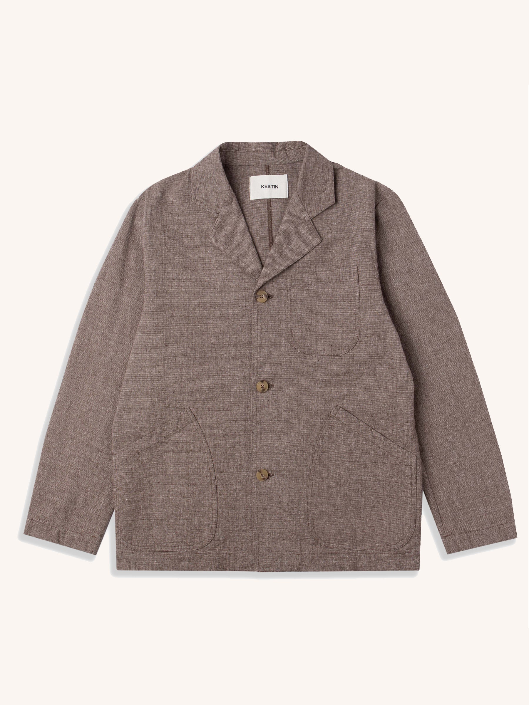 Stac Blazer in Peat Linen Marl