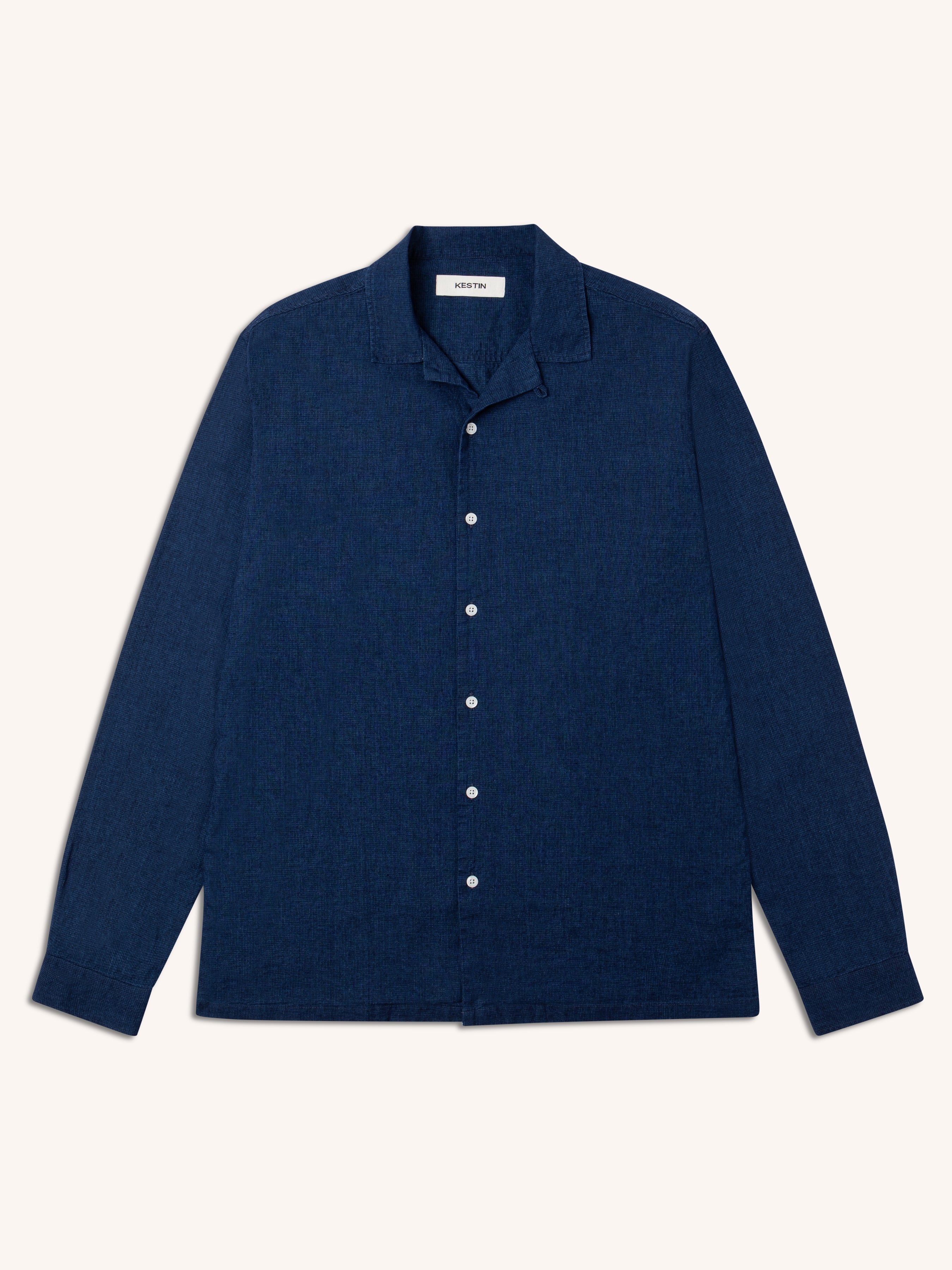 Tain Shirt in Indigo Linen Denim