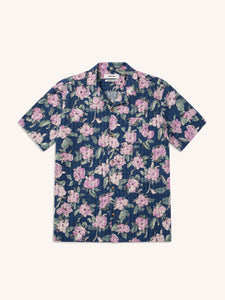 A short sleeve shirt from Scottish menswear brand KESTIN, made from a floral seersucker fabric.