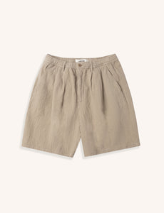 A pair of khaki relaxed fit shorts from menswear brand KESTIN.