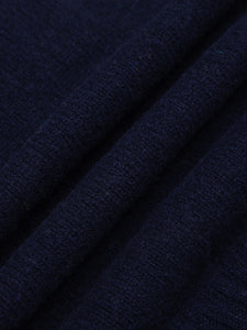 A navy blue shetland lambswool yarn, used to make Scottish knitwear.