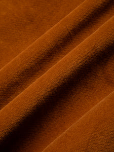 A brown moleskin fabric used to make a KESTIN suit.