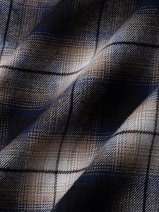 A check pattern fabric, used to make cotton flannel pyjama pants by designer KESTIN.