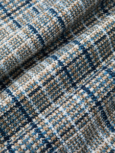 A check pattern printed to the woven Italian fabric, used by menswear designer KESTIN.