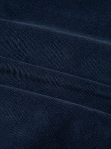 A navy blue corduroy fabric, used by Scottish menswear designer KESTIN.