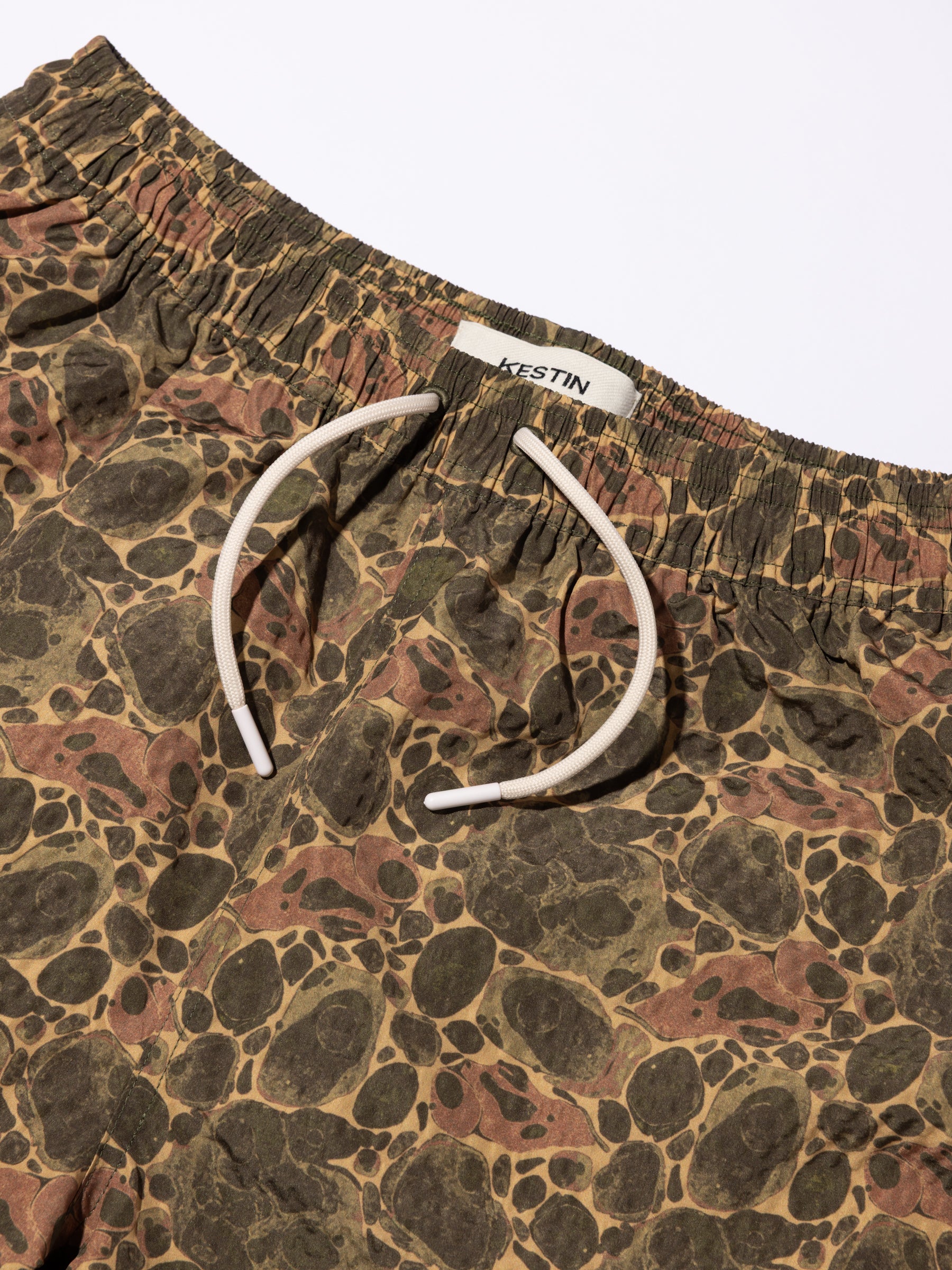 Seacliff Swim Shorts in Olive Marble SEAQUAL® Yarn