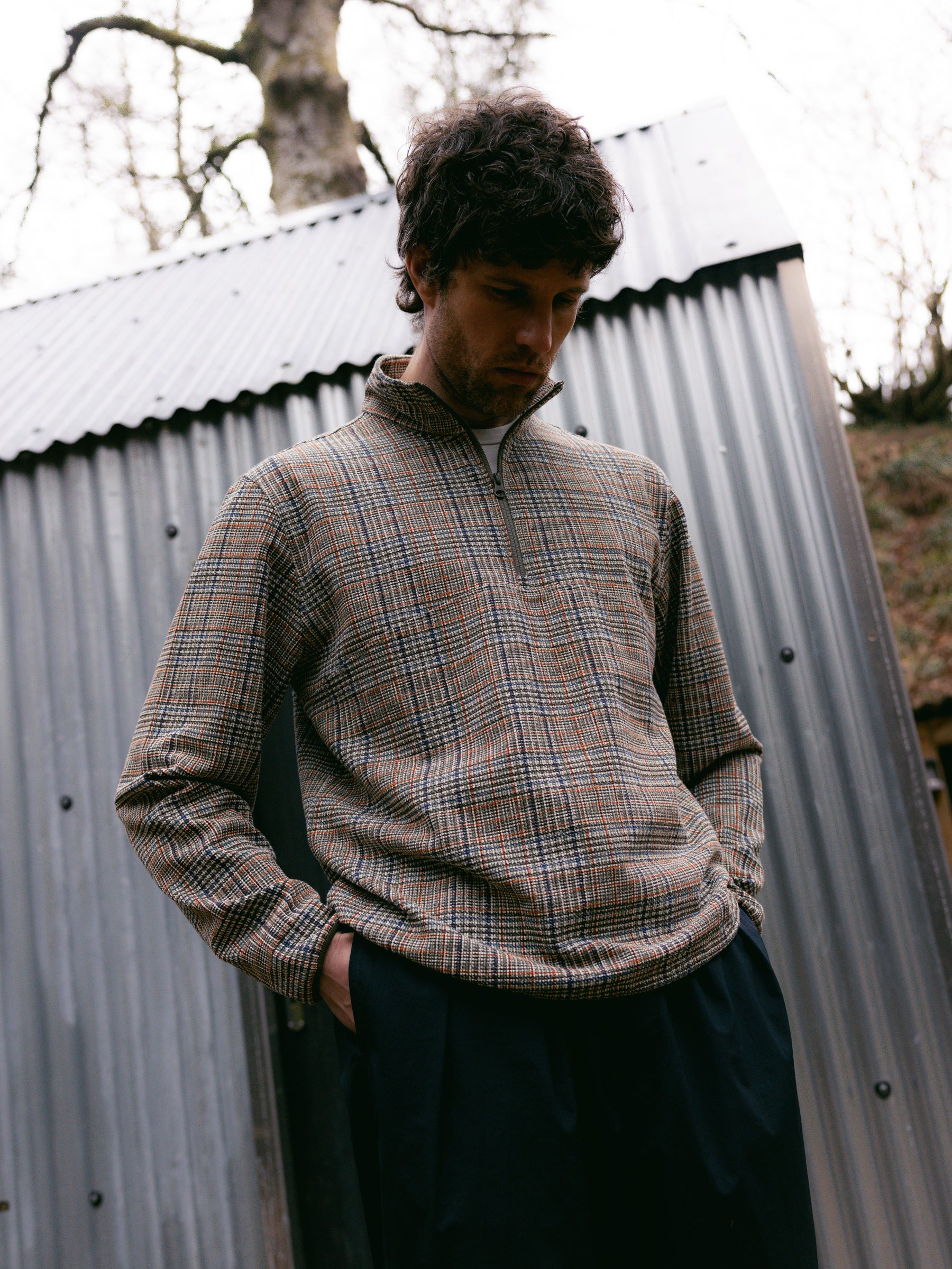 Aberfeldy Windbreaker in Olive Multi Check