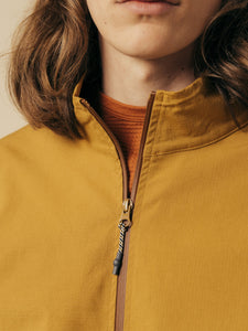 A close up of the zipper neck and collar of the KESTIN Aberfeldy Windbreaker.