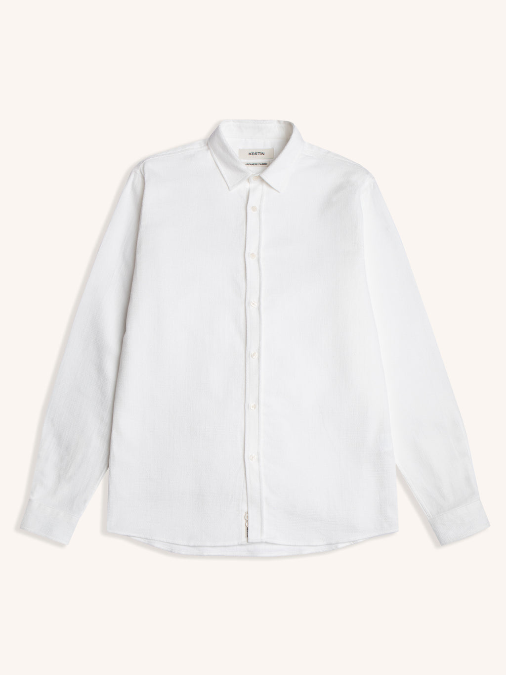 KESTIN | Dirleton Shirt in White Japanese Textured Cotton – Kestin