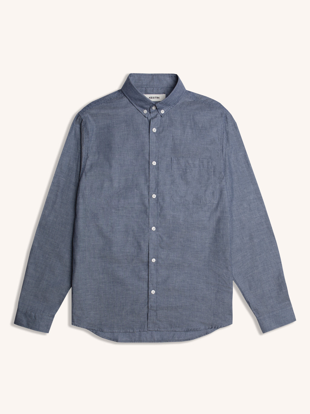 KESTIN | Raeburn Button Down Shirt in Chambray / White Stripe – Kestin