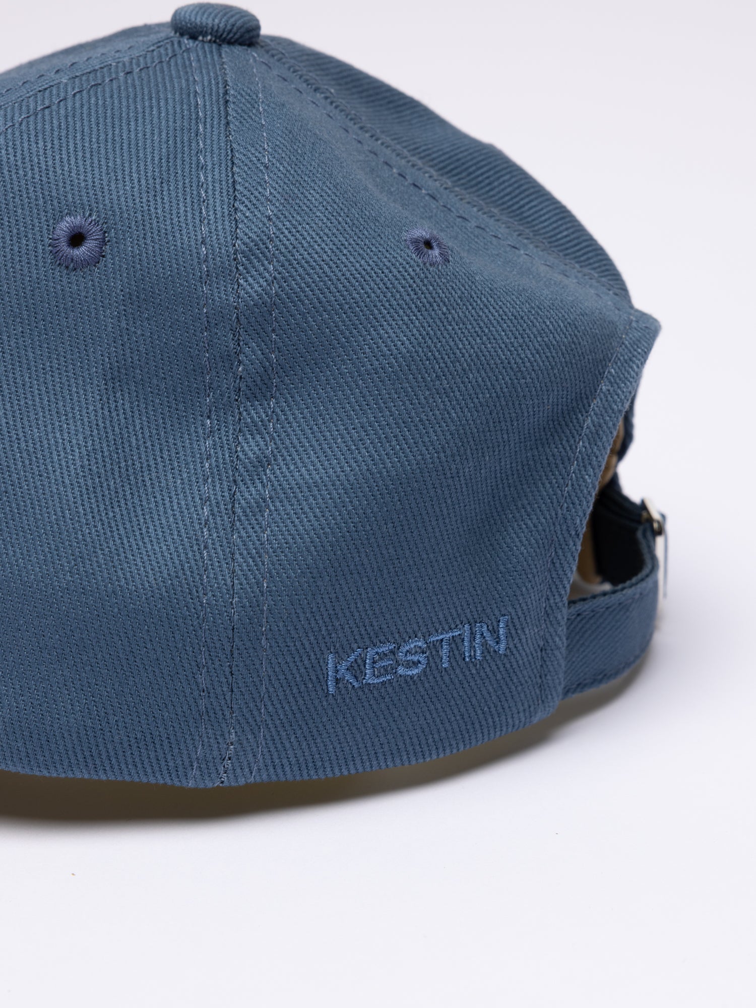 Leuchars Cap in Slate Blue Twill with Fly Embroidery