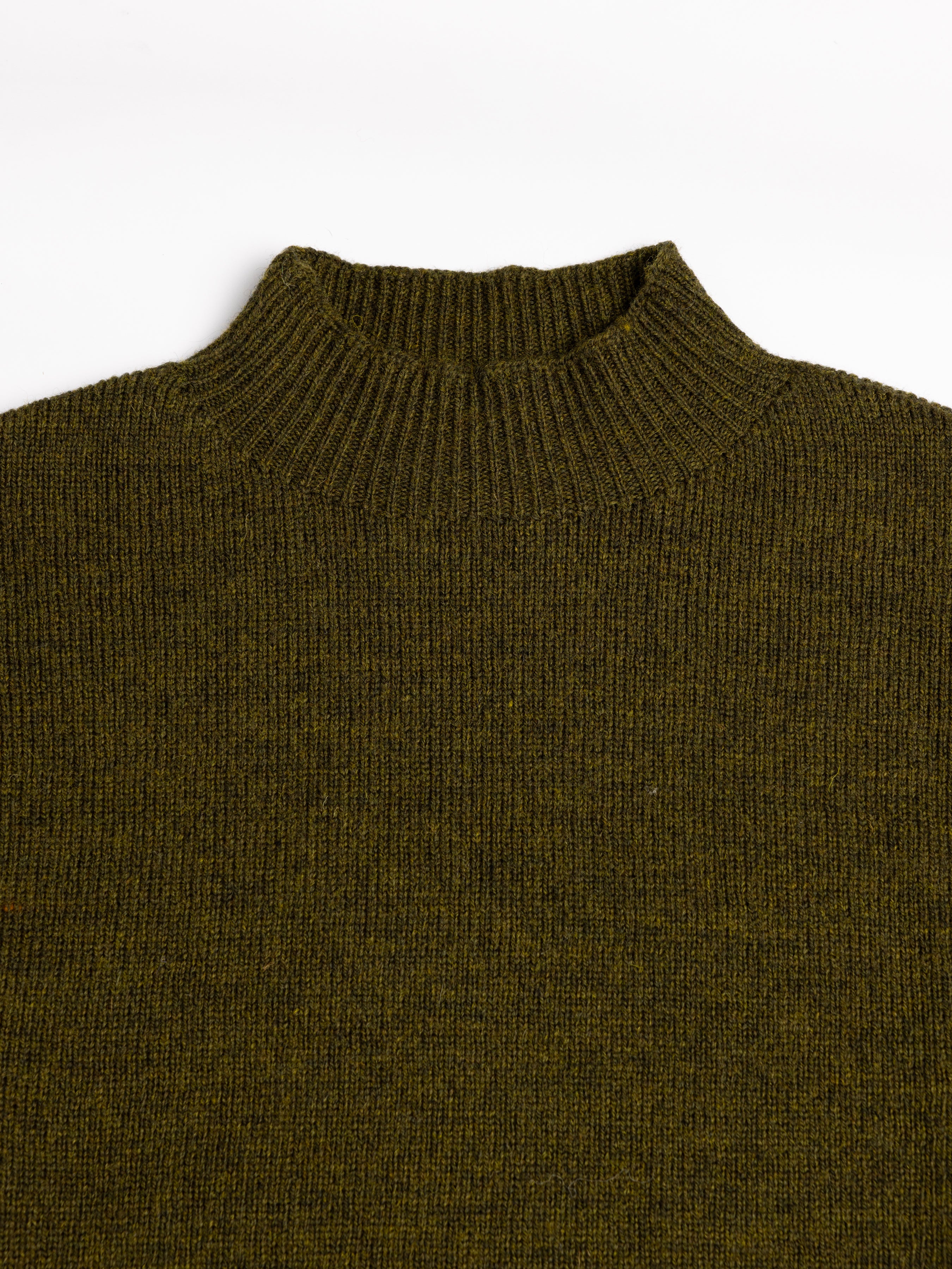 Harris Mock Neck in Dark Pine Merino Wool