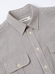 A close-up of the collar and chest pockets of the KESTIN Kinnaird Shirt.