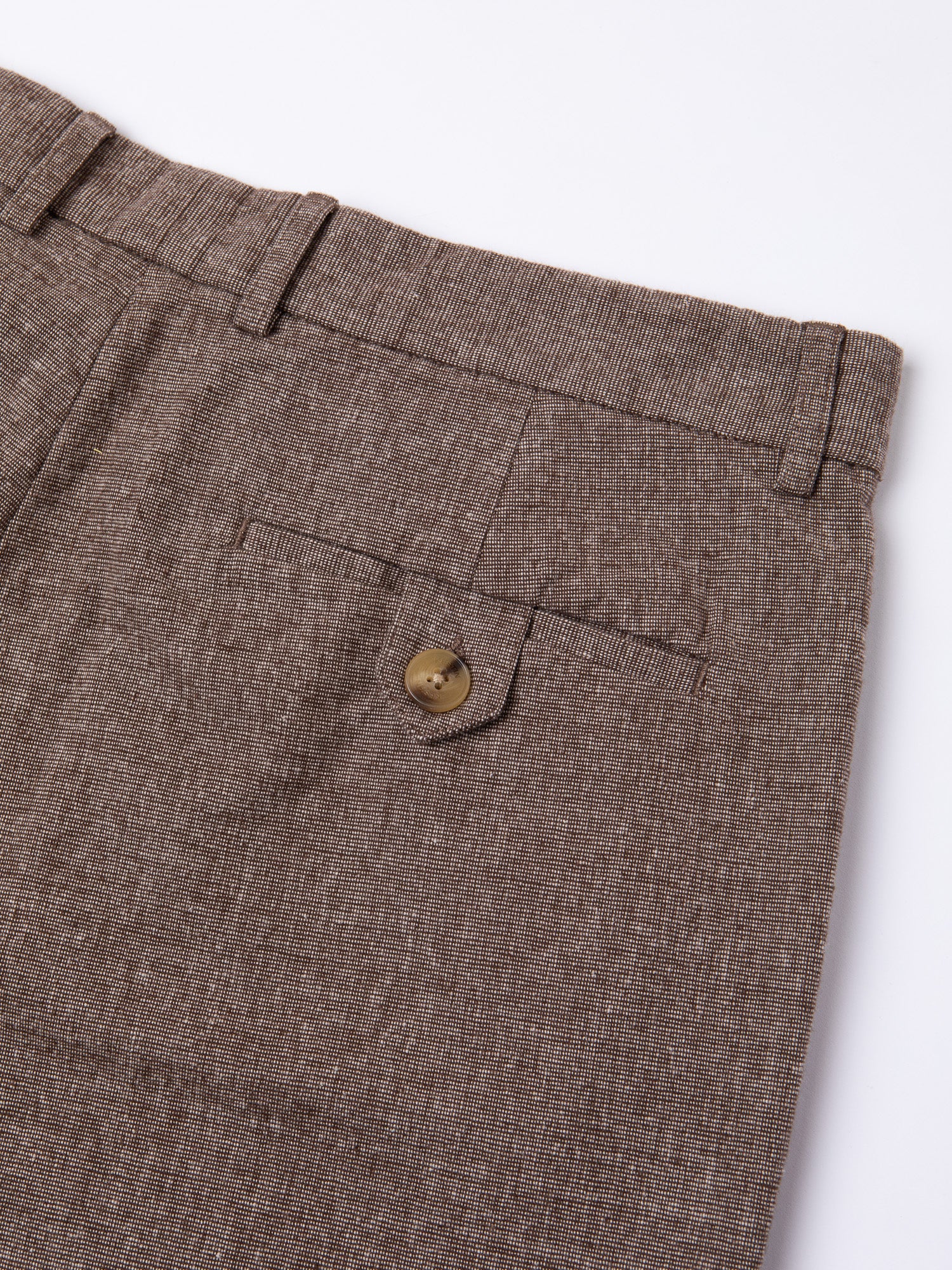 Wick Trouser in Peat Linen Marl