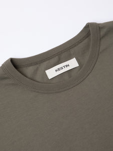 A ribbed crew neck to the olive green KESTIN Fly Tee.