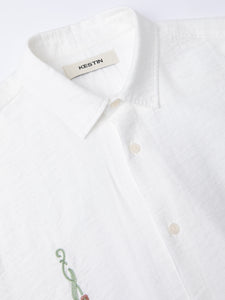 The front of the KESTIN Aberlady Shirt in white.