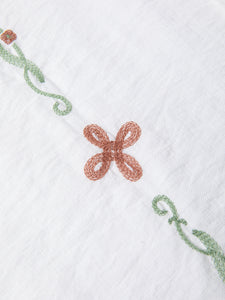 A chain stitched celtic design, embroidered to the front of a shirt by KESTIN.