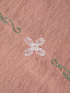 Chain stitched artwork to the front of the KESTIN Aberlady Shirt in pink.