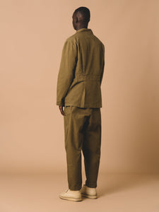 The rear side of a casual, contemporary men's suit by Scottish designer KESTIN.
