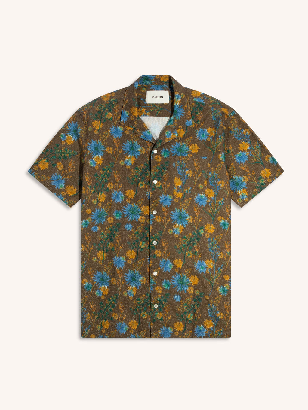 KESTIN | Crammond Shirt in Olive Thistle Print – Kestin