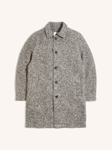 This Overcoat is made from an Italian Wool in a natural, undyed Grey colour.